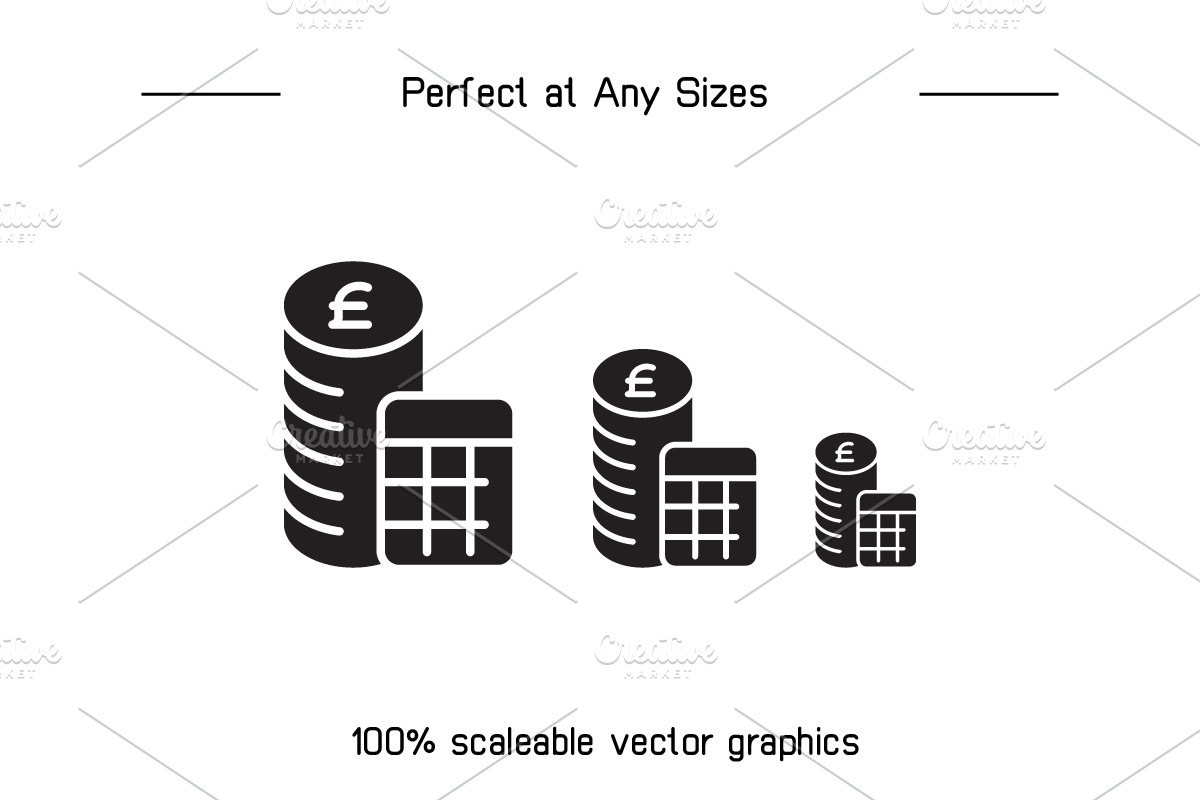 Pound currency Money Icons Set, a Finance Illustration by Designfour (Photo 7 of 7)