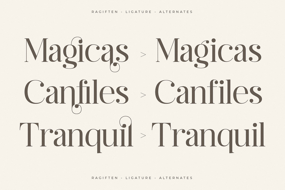 Ragiften Modern Serif Font, a Serif Font by Letterena Studios (Photo 2 of 15)