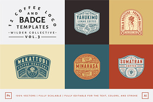 12 Coffee Logo And Badge Templates