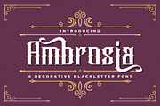 Ambrosia - Blackletter Font, a Blackletter Font by StringLabs (Thumbnail 1 of 13)
