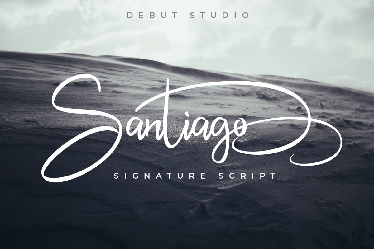 Santiago Signature Script, a Script Font by Debut Studio (Photo 1 of 6)