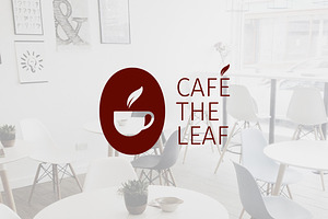 Cafe The Leaf Logo