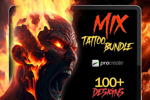Mixed Procreate tattoo bundle