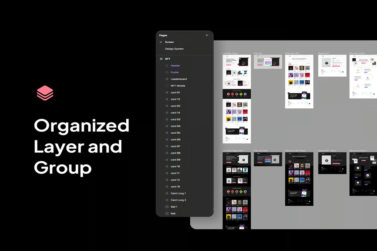 NFT Distro NFT Website UI Design KIT, an UI Kit Template by Lumina_ui_ux202 (Photo 3 of 7)