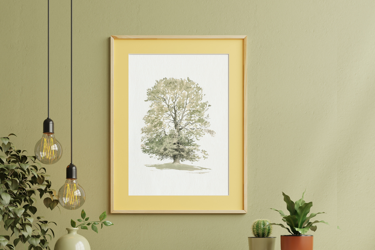 Vintage Tree Sketch Wall Art, a Decorative Illustration by Pink_bloom (Photo 2 of 10)