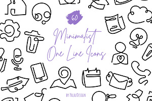 One Line Icon Set, an Outline Icon by Palau