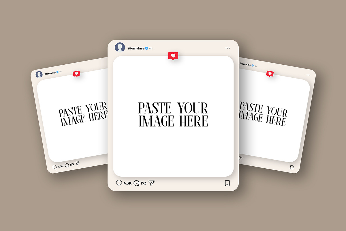 Instagram Post Mockup, an Advertising Mockup by iHemalaya (Photo 3 of 4)