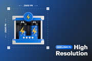 Electric Car 3D Icon Pack, an Object 3D Model by Haps Space (Thumbnail 2 of 4)
