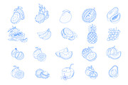 20 Tropical Fruits Icons Vector Set, an Object Graphic by Art of Sun (Thumbnail 3 of 3)