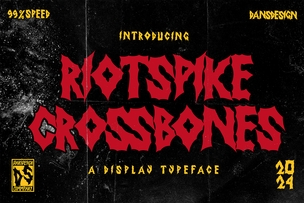 Riotspike Crossbones Graffiti, a Blackletter Font by dansdesign (Photo 1 of 9)