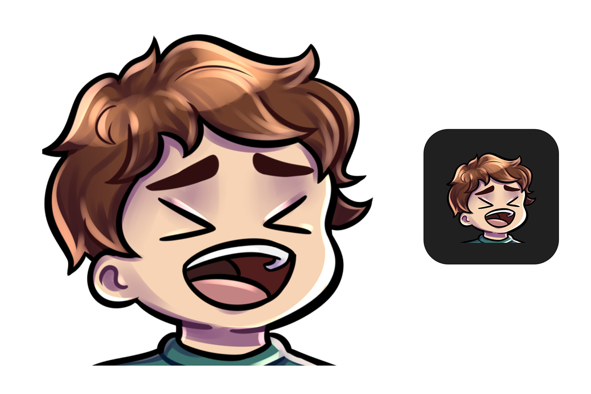 12 Brown Hair Chibi Boy Emotes, an Illustration by Custom Fonts & Patterns (Photo 11 of 12)
