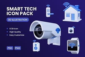 Smart Tech 3D Icon Pack #3