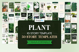 Editable Plant Canva Story Template, a Social Media Template by Snapybiz