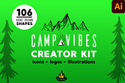 CAMP VIBES - Creator Kit, an Icon by Walking_Designs (Thumbnail 1 of 14)