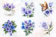 Spring Campanula Flower Clipart, an Illustration by RobertsArt (Thumbnail 5 of 7)