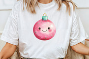 Kawaii Pink Mint Christmas Clipart, an Illustration by CraftArtStudio (Thumbnail 4 of 6)