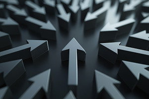 Arrows show direction as concept of, a Background Photo by MistyDay