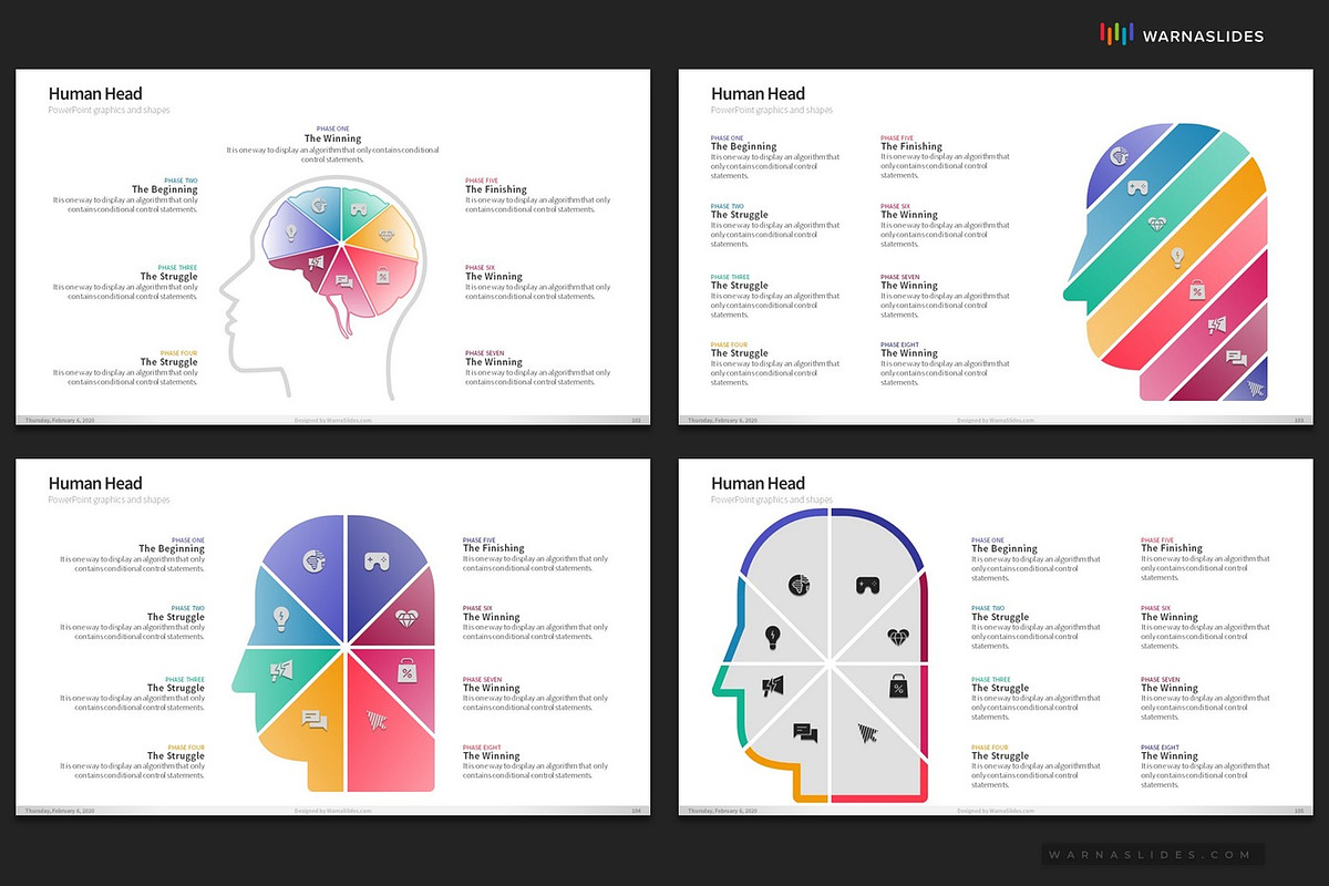 Human Head PowerPoint Templates, a Presentation Template by Warna Works (Photo 17 of 20)