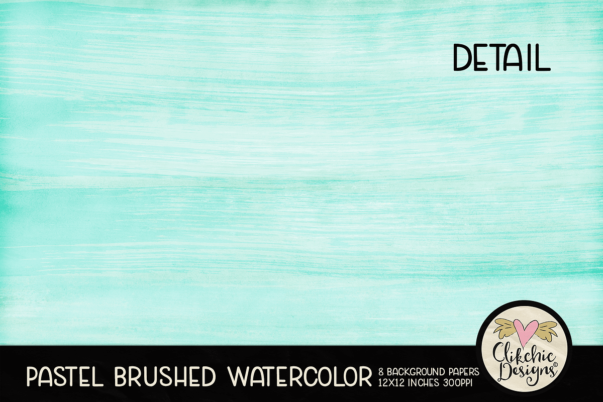 Pastel Brushed Watercolor Papers, a Texture Graphic by Clikchic Designs (Photo 4 of 5)
