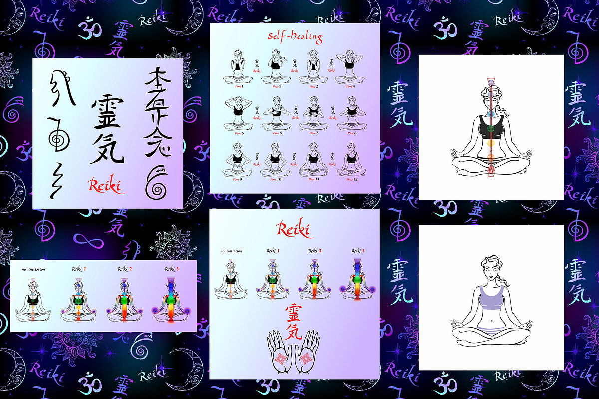 Reiki healing signs, self-healing, an Illustration by Grigaola.Art (Photo 4 of 15)
