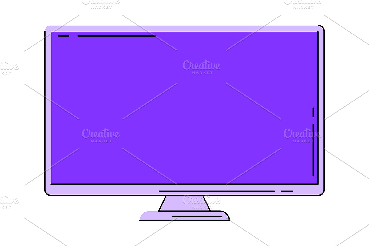 Illustration of monitor., a Technology Illustration by incomible