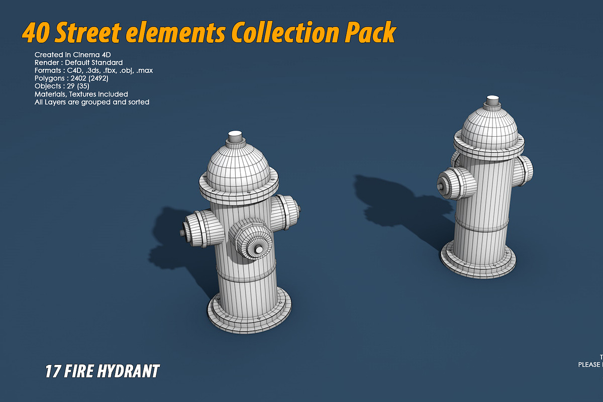 40 Street elements Collection Pack, an Architecture 3D Model by multimedia4ds (Photo 35 of 70)