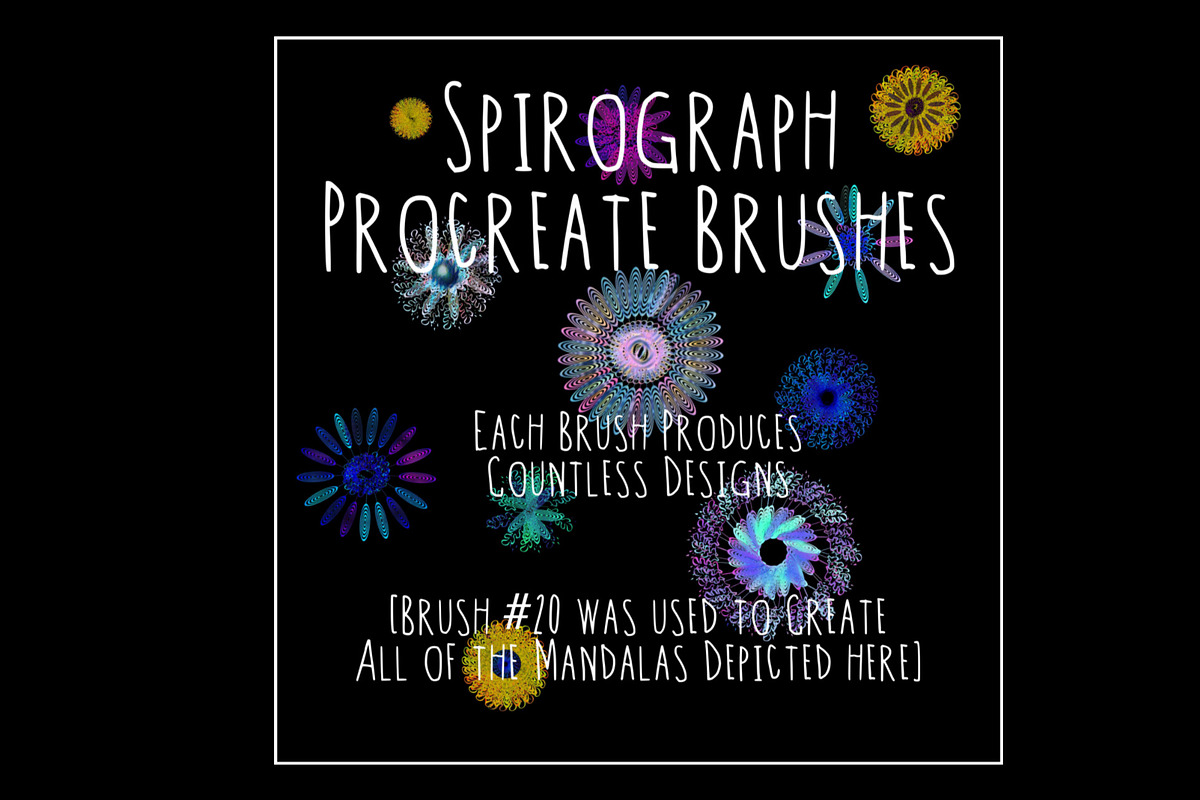 Retro Spirograph & Mandala Creator, a Brush Add-On by Willow & Wheat (Photo 1 of 2)
