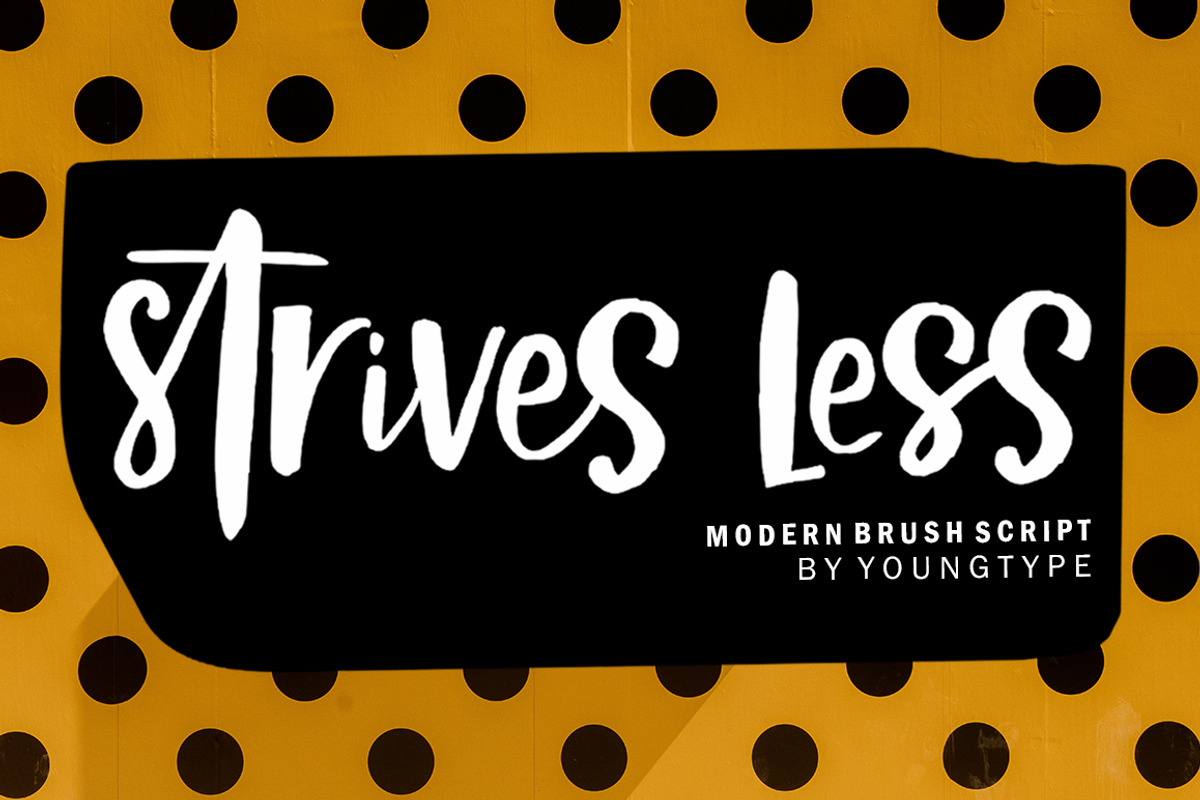 Strives Less, a Script Font by Youngtype.Std (Photo 1 of 5)