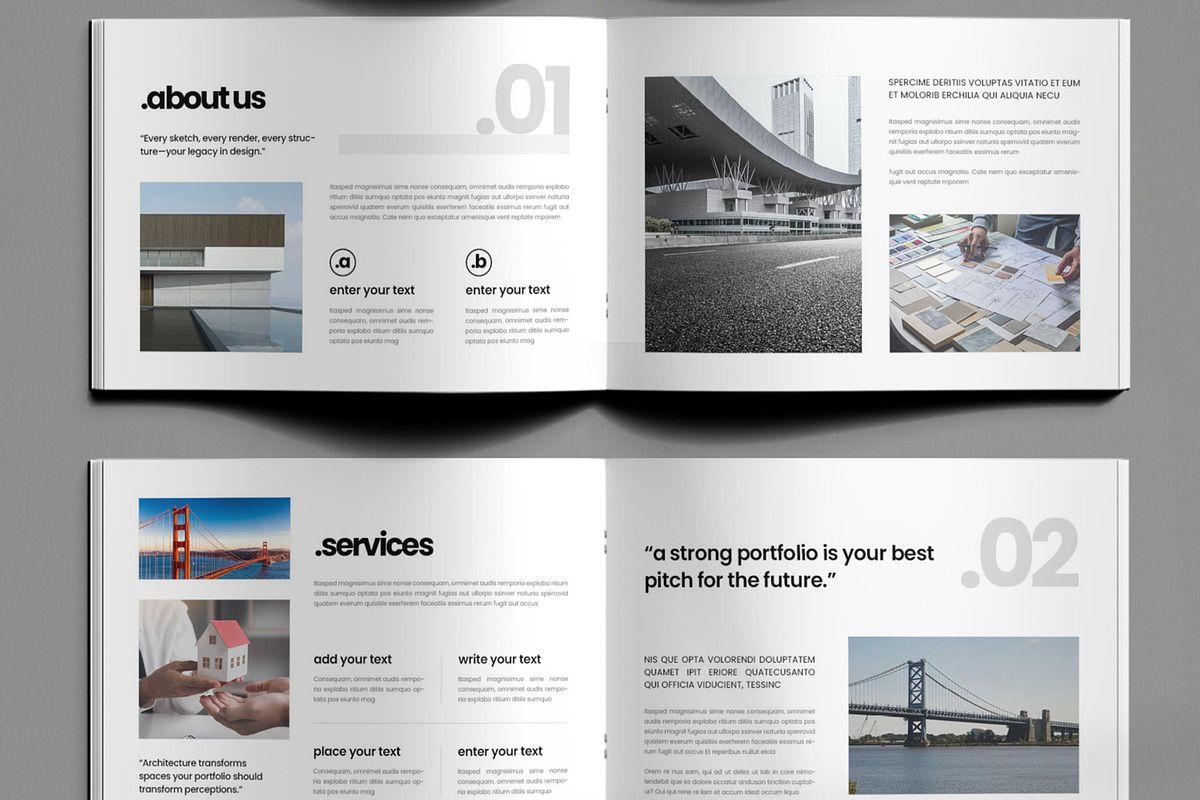 Architecture Portfolio Template, a Brochure Template by ContestDesign (Photo 3 of 5)
