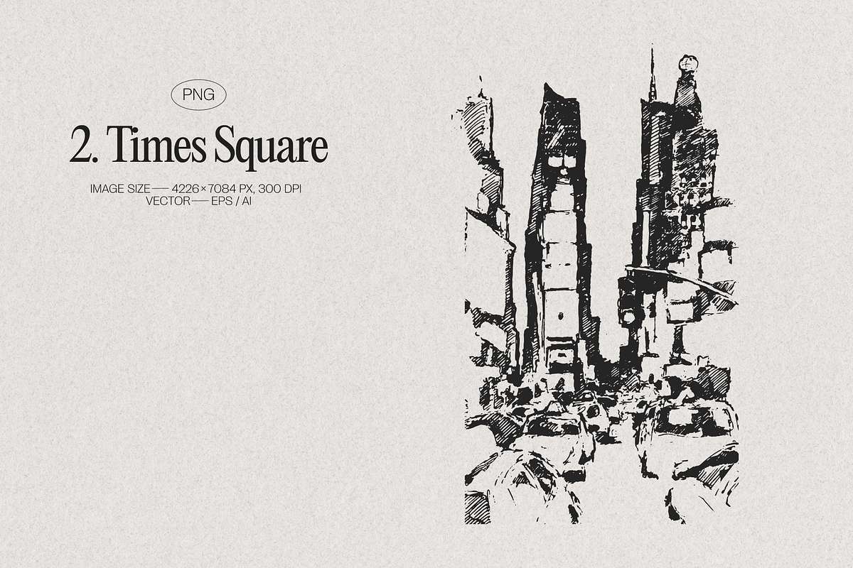Sketches of The New York City, a Work Illustration by TheMountBirdStudio (Photo 3 of 5)