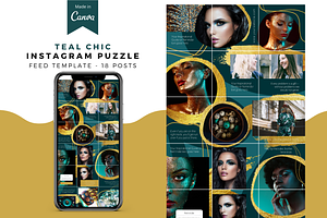 Teal Chic Canva Instagram Puzzle