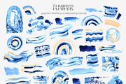 Abstract blue & gold Acrylic smears, an Object Graphic by Julie&Taily (Thumbnail 9 of 21)