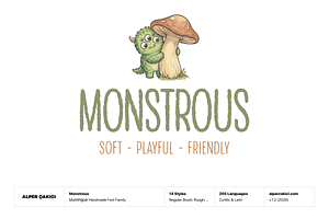 Monstrous Handwritten Typeface