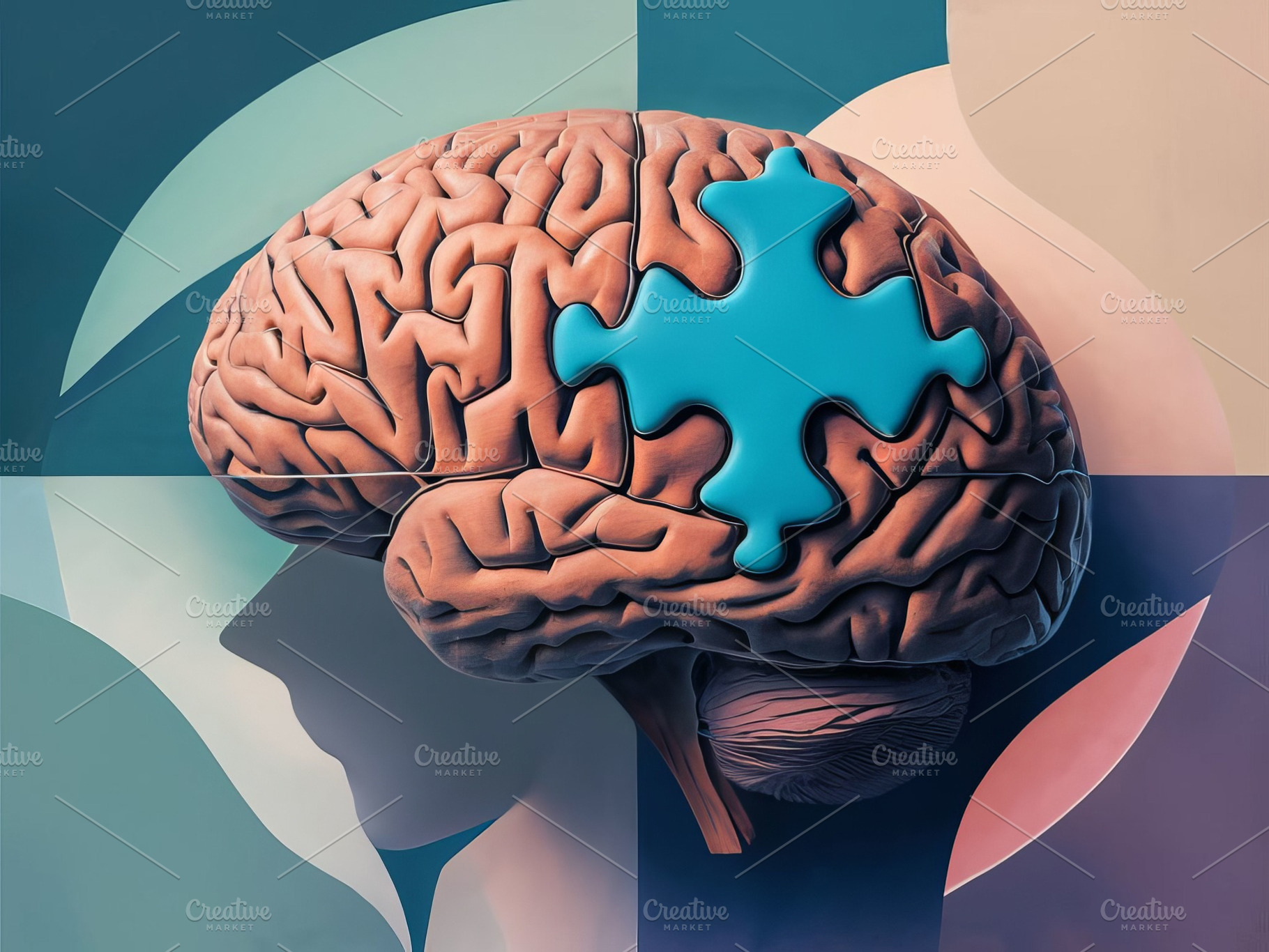 The Mind's Missing Piece, a Health & Medical Photo by PrintHaven Designs