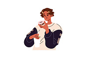 Hugry people eating fast food set, a Person Illustration by PaperTrident (Thumbnail 3 of 9)