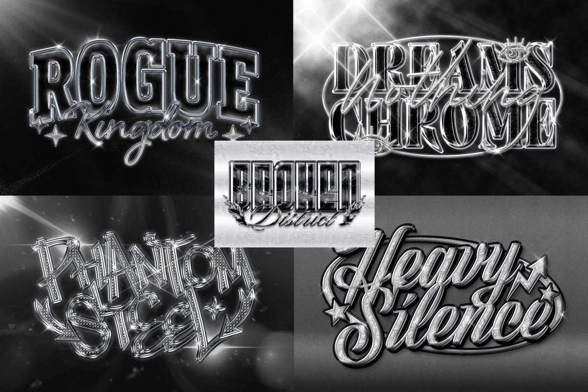 Chrome Silver Metallic Text Effect, a Layer Style Add-On by Matsero (Photo 3 of 4)