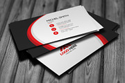 Red Wavy Business Card Template, a Business Card Template by Saman Osama (Thumbnail 2 of 3)