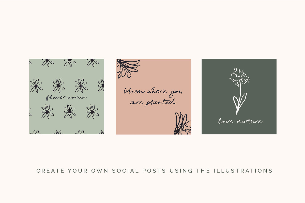 Floral Botanical Plant Illustrations, an Icon by CreativeWilderness (Photo 8 of 11)