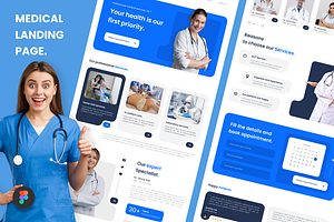Medical institute landing page, a Websites & App Template by anchor_point_heshan
