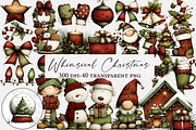 Whimsical Christmas  Clipart Bundle, an Illustration by Designworld (Thumbnail 1 of 5)
