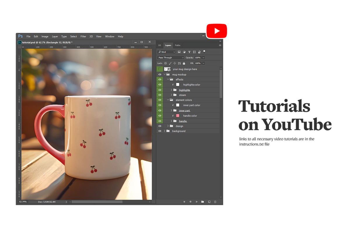 4 Mug Video Mockups, a Cups & Container Mockup by rebrandy (Photo 14 of 14)