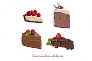 Cake slices VECTOR. 20 illustrations, a Food Illustration by Natalka Dmitrova art (Thumbnail 9 of 15)