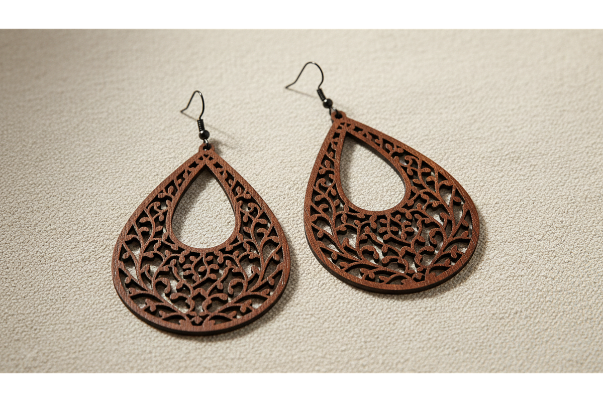 Elegant Ornament Earrings, an Illustration by hafijul (Photo 11 of 11)