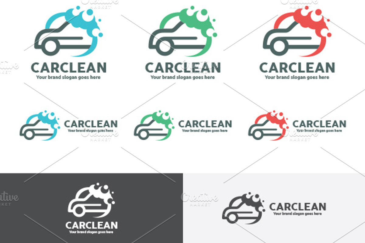 Car Clean Logo, a Branding & Logo Template by WheelieMonkey