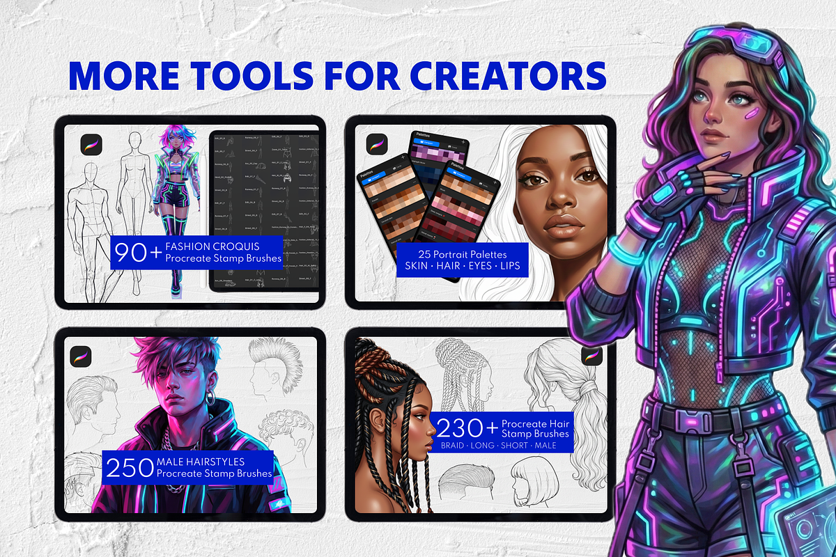 200+ Anime & Manga Eyes Procreate, a Brush Add-On by Selentaori Studio (Photo 10 of 11)