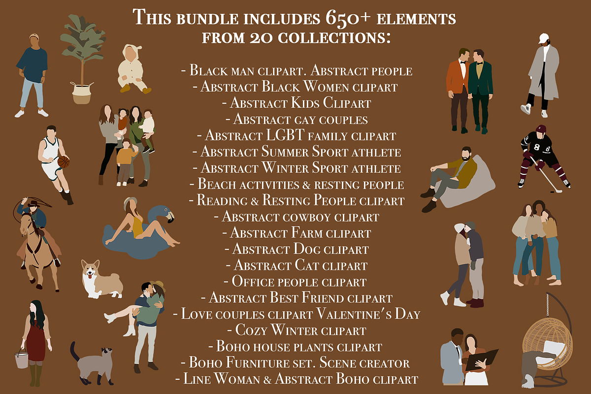 650+ ABSTRACT PEOPLE & ELEMENTS, a Person Illustration by ApetekMarket (Photo 2 of 7)