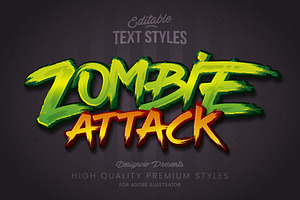Zombie Attack Text Style