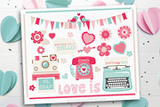 Valentine Retro Technology Clipart, an Illustration by MyClipArtStore (Thumbnail 1 of 2)