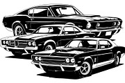 Retro Fast Car Vector SVG Bundle, an Object Graphic by jahid234 (Thumbnail 5 of 13)