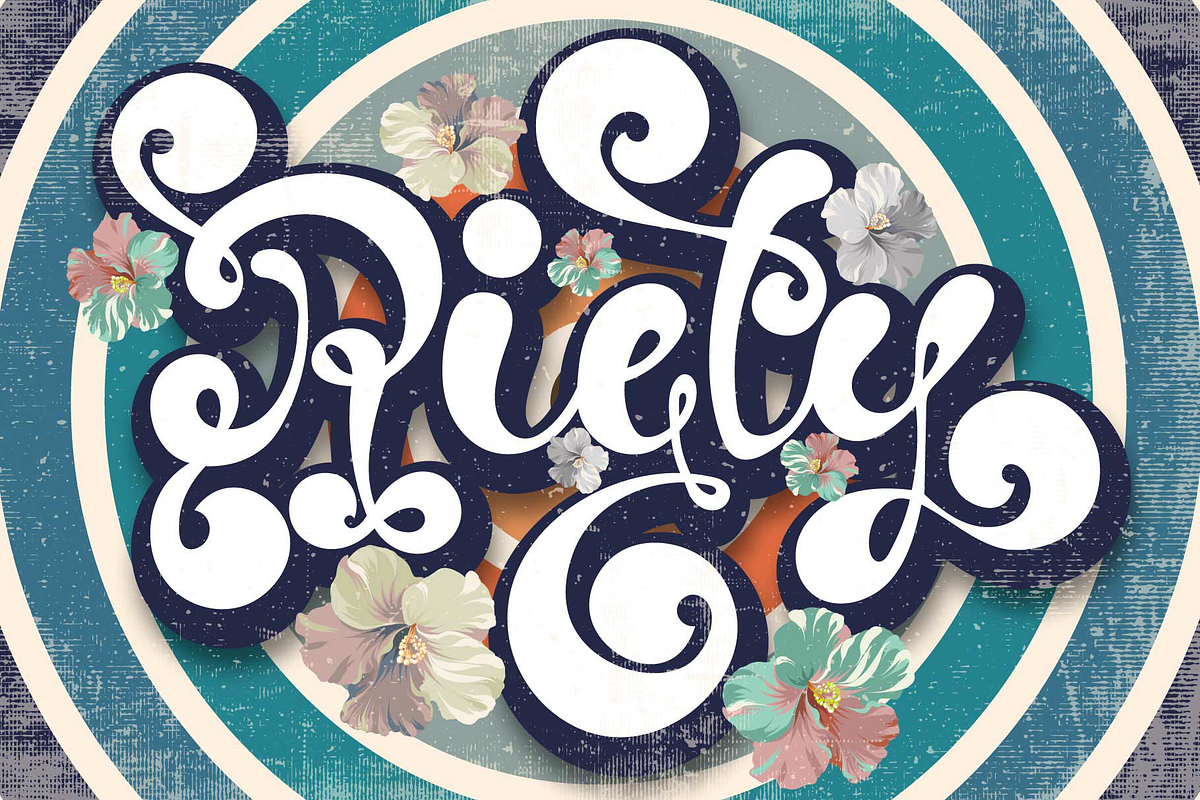 Riety Font, a Script Font by Nobu Collections (Photo 1 of 11)